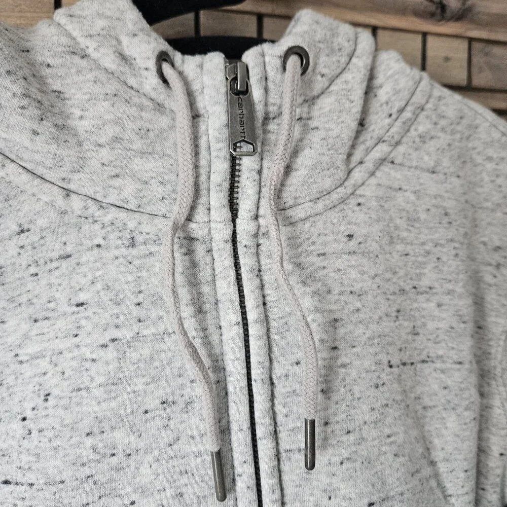 Carhartt Hoodie Womens L 11-14 Grey Clarksburg Full Zip Sweatshirt Pullover - Picture 4 of 9